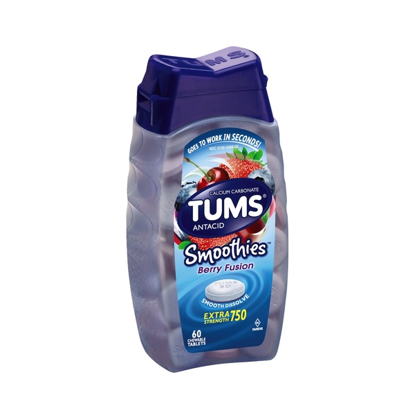 Tums Tums Berry Fusion Smoothie Chewable Tablets 60 Count, PK36 725000D